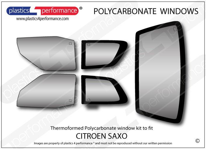 Carica immagine in Galleria Viewer, Vetri in Policarbonato per Citroen Saxo

