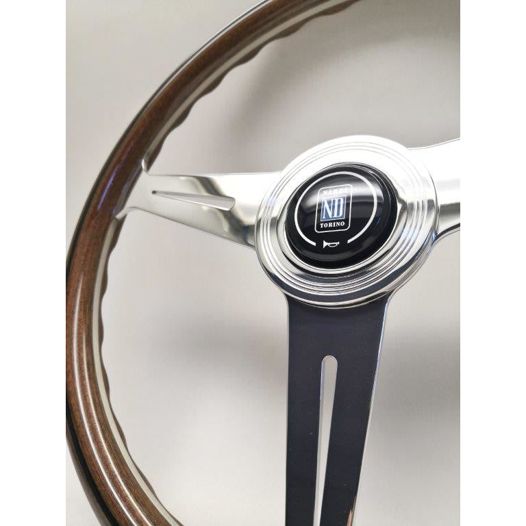 Carica immagine in Galleria Viewer, Volante Nardi Classic ND36, Legno, Razze Cromate, Piatto
