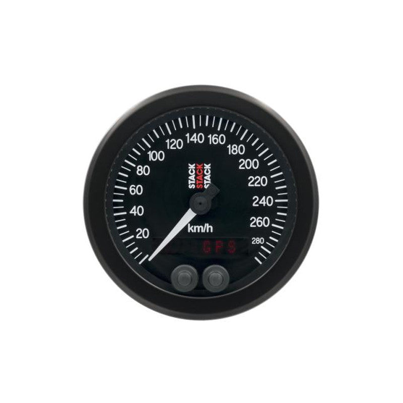 Tachimetro GPS Stack 0-290km/h diametro 88mm nero