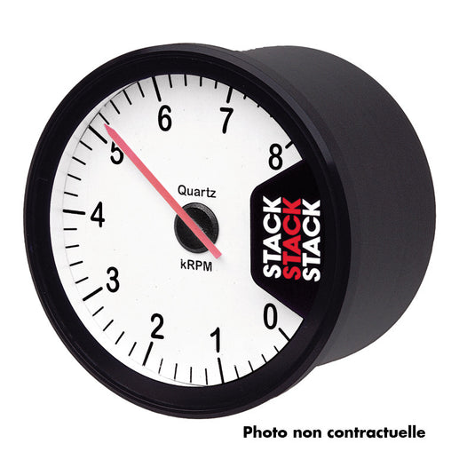 Contagiri Stack Clubman 0-10000 Diametro 80mm Bianco