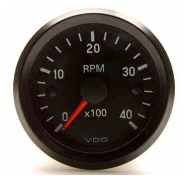 Contagiri VDO 4000 RPM Diametro 52 Fondo Nero Diesel