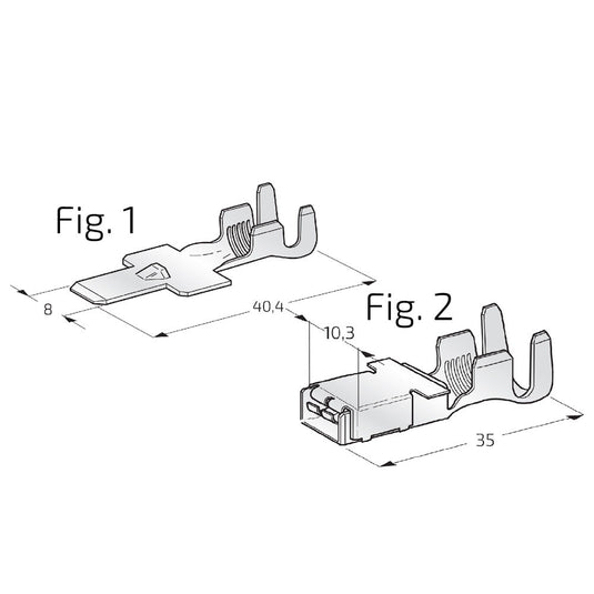 Terminale maschio 2,5-4,0 mm² x20 pezzi