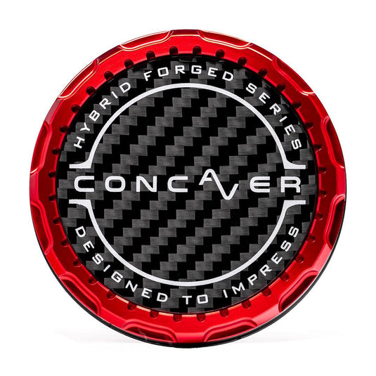 Coprimozzo Concaver - Carbonio - Rosso Anodizzato