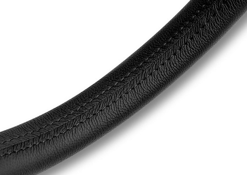 Carica immagine in Galleria Viewer, Volante Momo Jet a Calice (42 mm), Pelle Nera, Razze Nere - 35 cm
