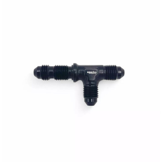 Dash 6 Adattatore per paratia maschio diritto a 3 vie - 9/16x18JIC OBP alluminio convesso