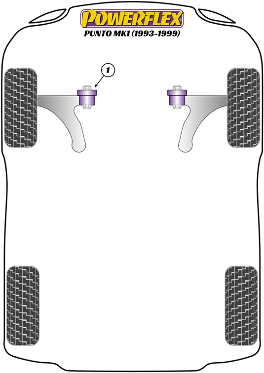 Schema silent block Powerflex per Fiat Punto (93-99)