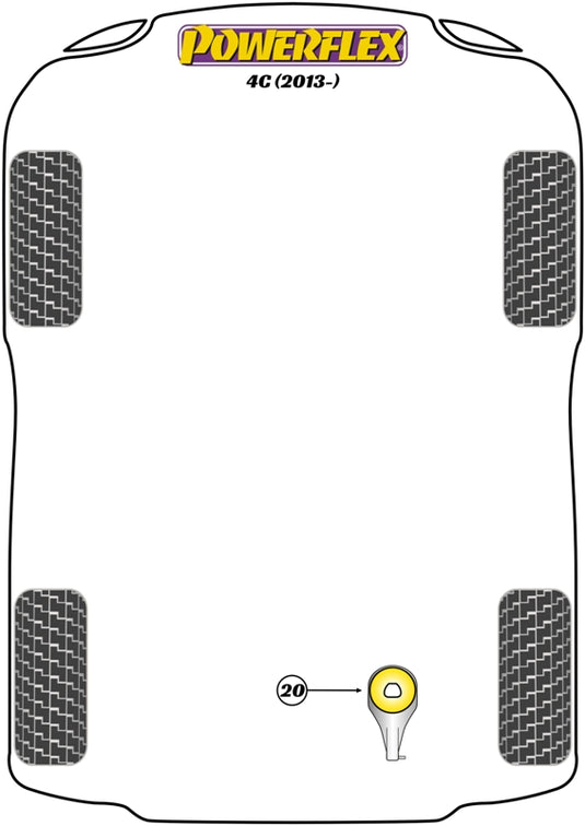 Schema silent block Powerflex per Alfa Romeo 4C (2013+)