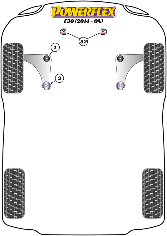 Schema silent block Powerflex per Venucia E30 (2014+)