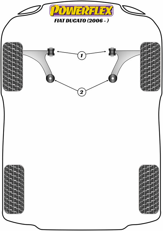 Schema silent block Powerflex per Fiat Ducato (2006+)