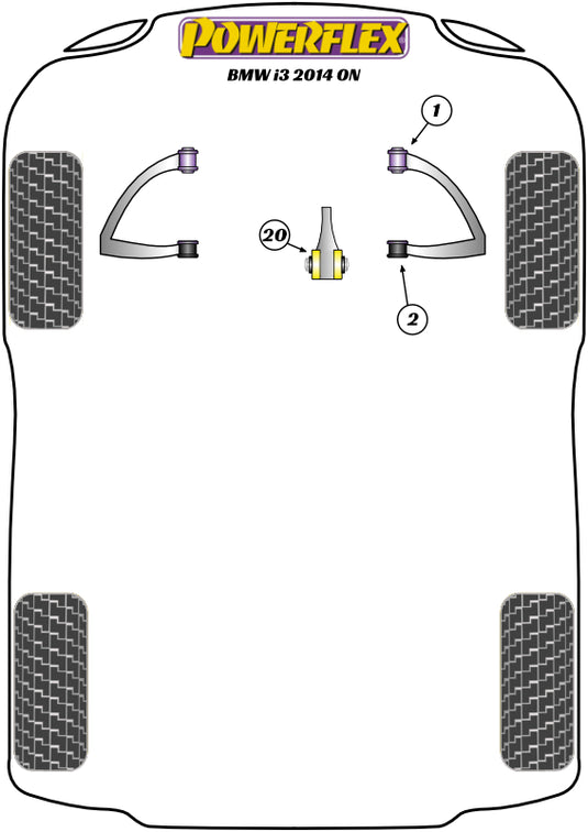 Schema silent block Powerflex per BMW i3 (2013+)
