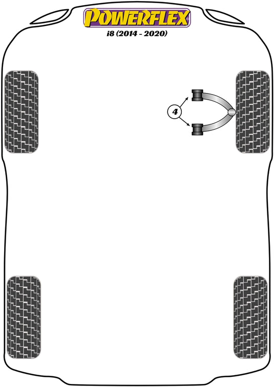 Schema silent block Powerflex per BMW i8 (2014+)