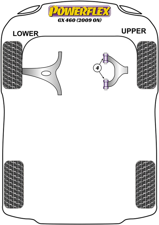 Schema silent block Powerflex per Lexus GX 460 (2009+)