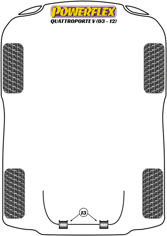 Schema silent block Powerflex per Maserati Quattroporte V (03-12)