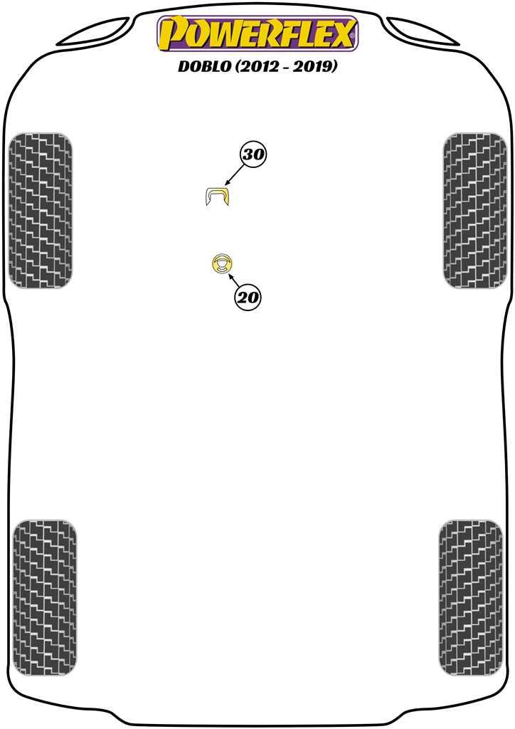 Schema silent block Powerflex per Fiat Doblo 263 (11-22)