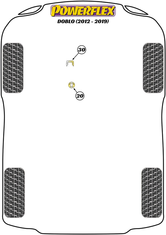 Schema silent block Powerflex per Fiat Doblo 263 (11-22)