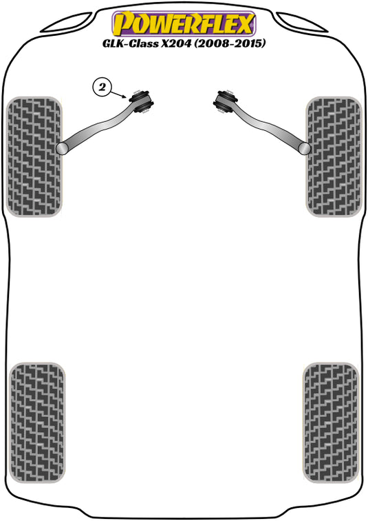 Schema silent block Powerflex per Mercedes GLK-Class X204 (08-15)