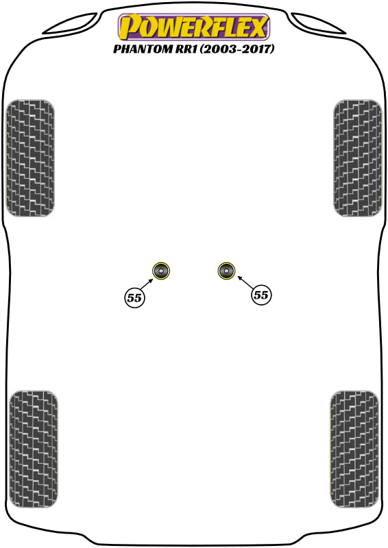 Schema silent block Powerflex per Rolls-Royce Phantom (03-17)