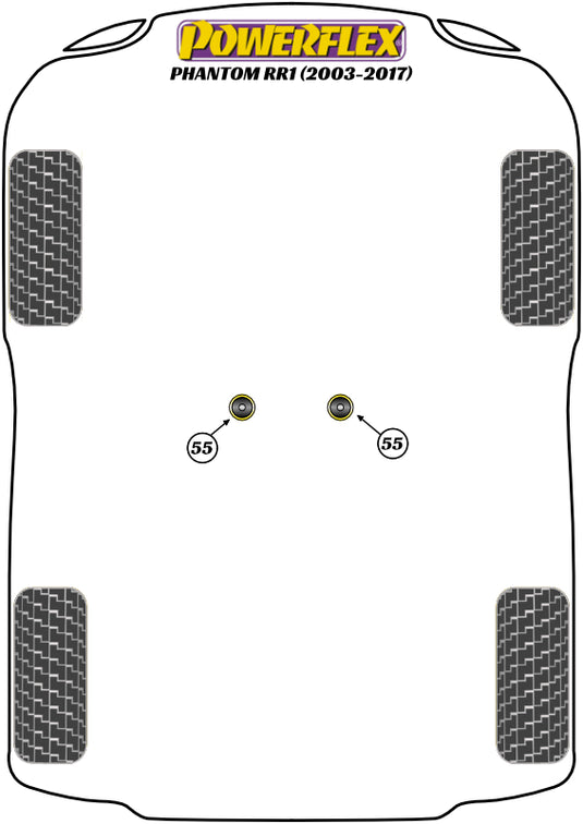 Schema silent block Powerflex per Rolls-Royce Phantom (03-17)