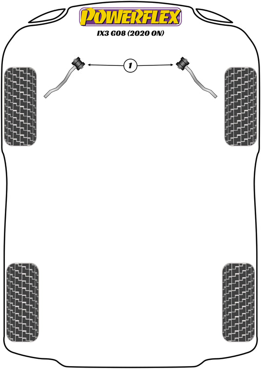 Schema silent block Powerflex per BMW iX3 G08 (2020+)