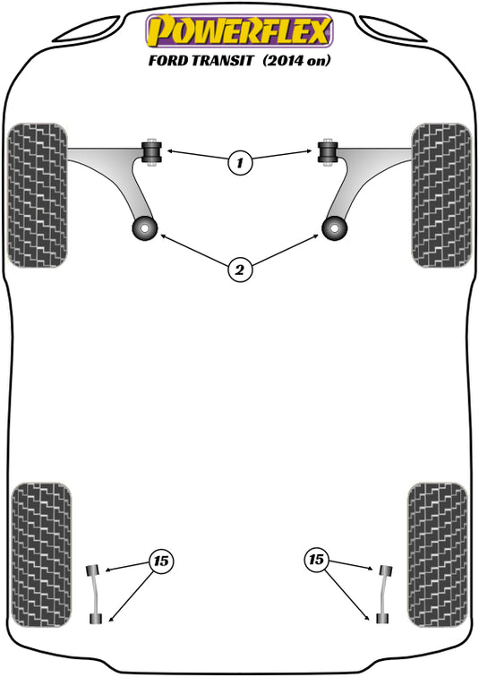 Schema silent block Powerflex per Ford Transit (2013+)