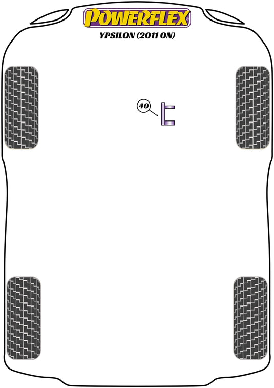 Schema silent block Powerflex per Lancia Ypsilon (2011+)