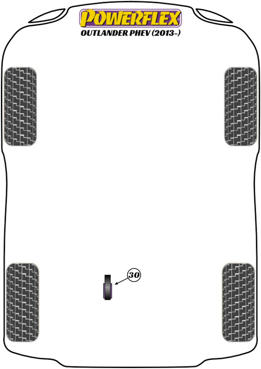 Schema silent block Powerflex per Mitsubishi Outlander PHEV (2013+)