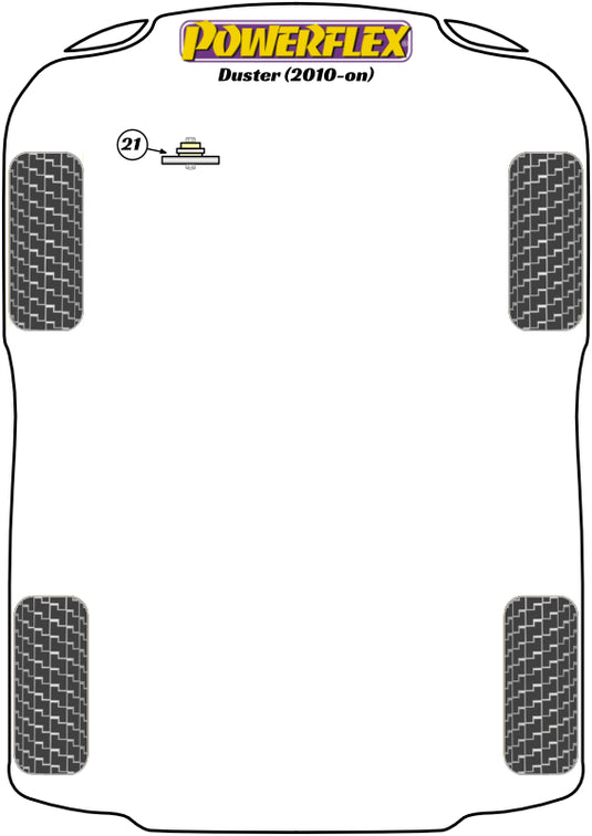 Schema silent block Powerflex per Dacia Duster