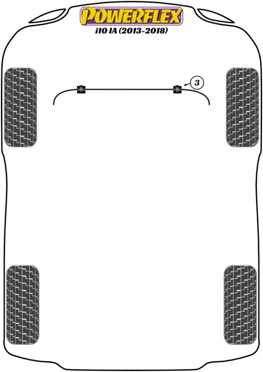 Schema silent block Powerflex per Hyundai i10 IA (13-18)