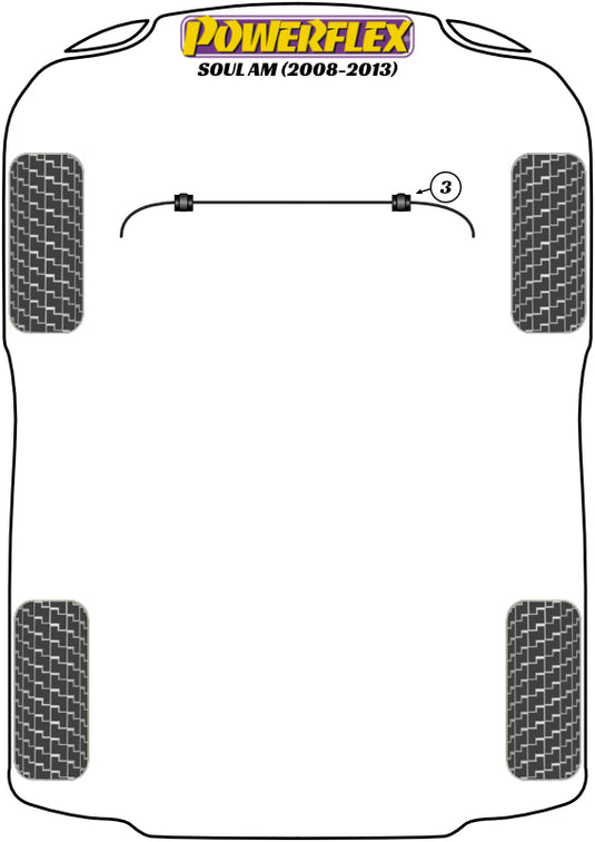 Schema silent block Powerflex per Kia Soul AM (08-13)