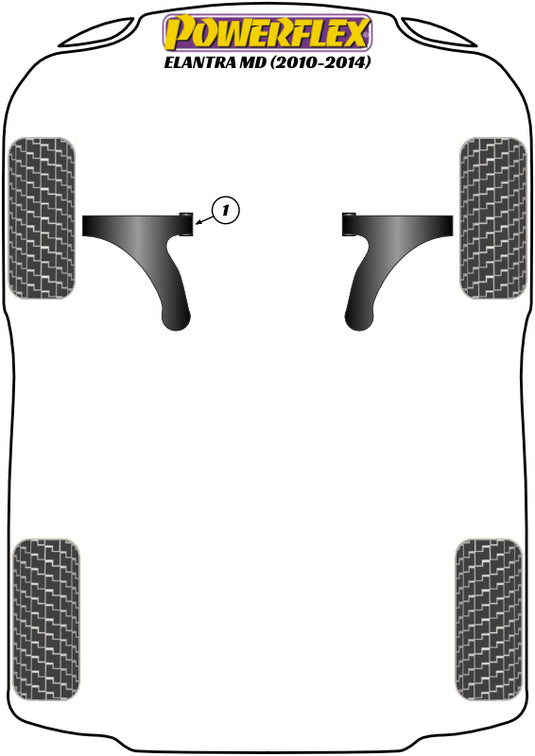 Schema silent block Powerflex per Hyundai Elantra MD/JK (10-14)