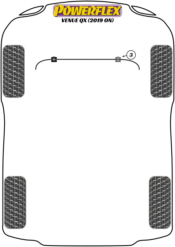 Schema silent block Powerflex per Hyundai Venue QX (2019+)