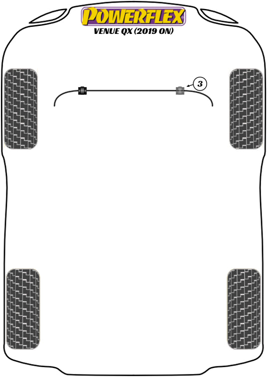 Schema silent block Powerflex per Hyundai Venue QX (2019+)