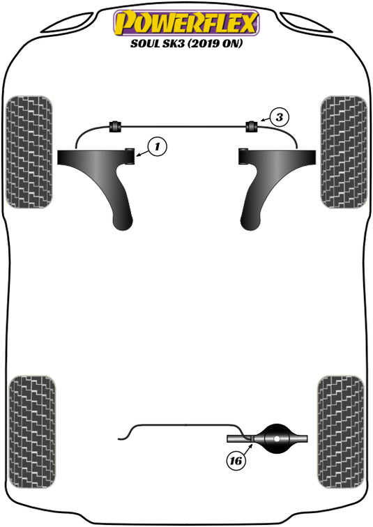 Schema silent block Powerflex per Kia Soul SK3 (2019+)