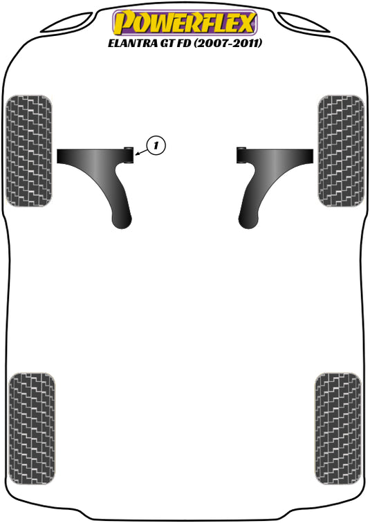 Schema silent block Powerflex per Hyundai Elantra GT FD (07-11)