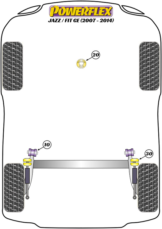 Schema silent block Powerflex per Honda Jazz GE (07-14)
