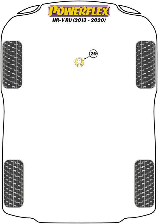 Schema silent block Powerflex per Honda HR-V RU (13-20)