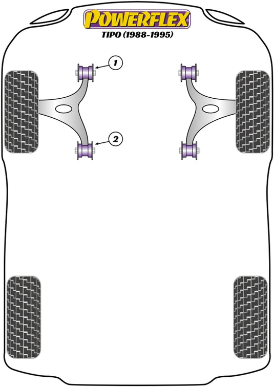 Schema silent block Powerflex per Fiat Tipo (88-95)