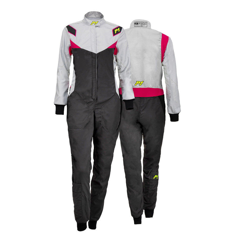 Tuta Donna P1 Diva Antracite / Grigio Chiaro (FIA 8856-2018)