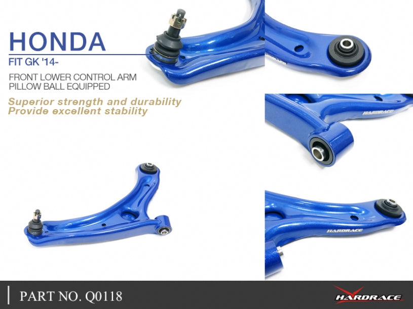 Bracci Oscillanti Inferiori Anteriori su Uniball Hardrace per Honda Jazz (13-20)