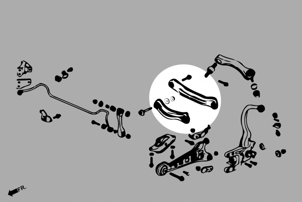 Kit Bracci Posteriori Regolabili su Uniball Hardrace per Honda Accord CD (93-97)