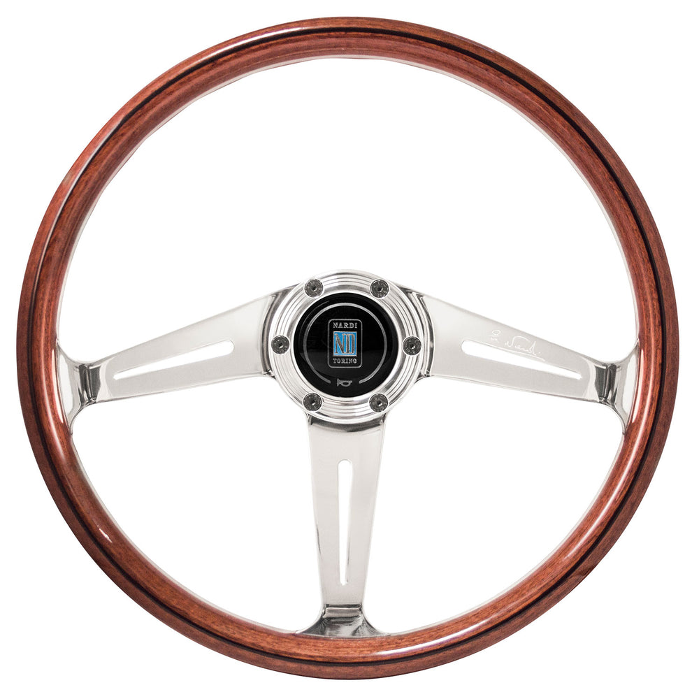 Volante Nardi Classic ND36 "Side Spokes", Legno, Razze in Alluminio
