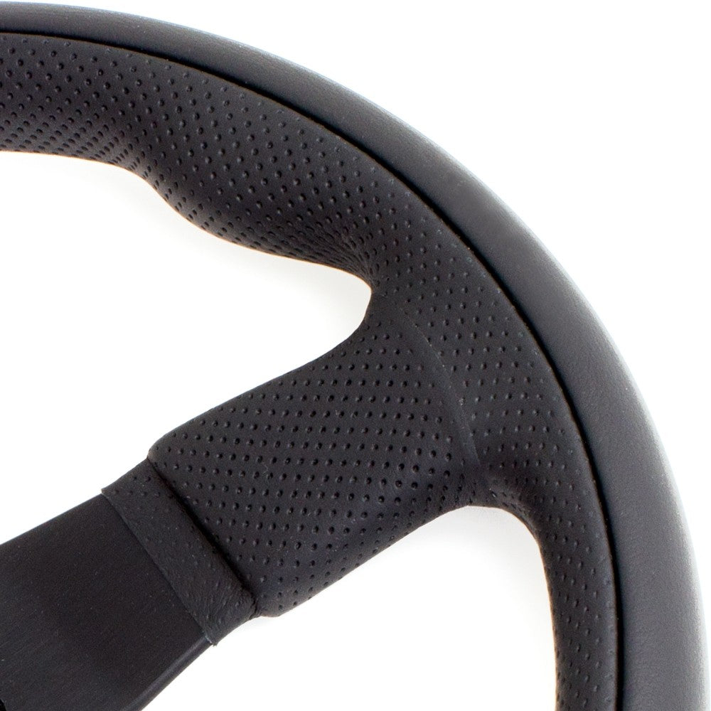 Volante Nardi Twin Line, Pelle Nera, Razze Nere, Ø35 cm