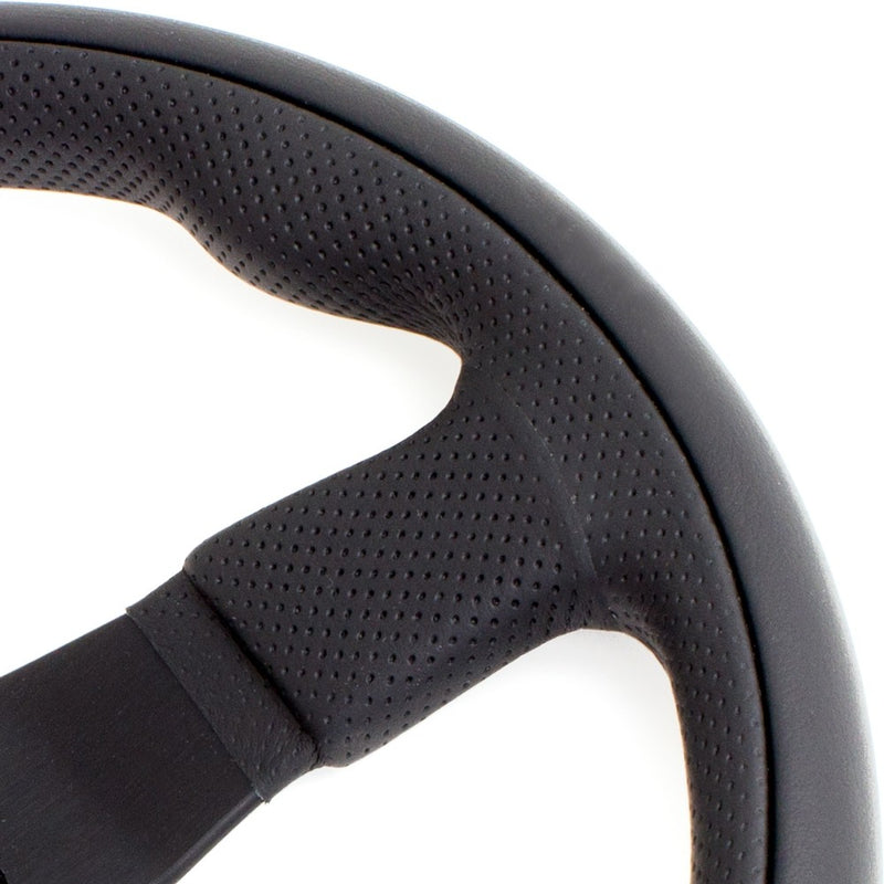 Carica immagine in Galleria Viewer, Volante Nardi Twin Line, Pelle Nera, Razze Nere, Ø35 cm
