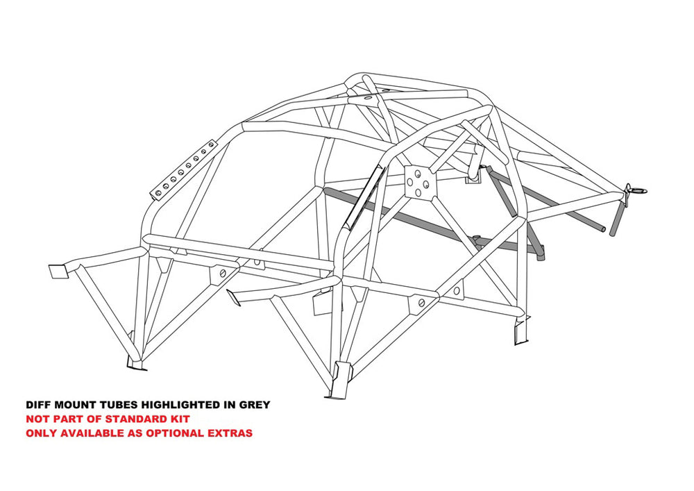 Roll Bar Multipunto Custom Cages da Saldare per BMW E46 Berlina - FIA