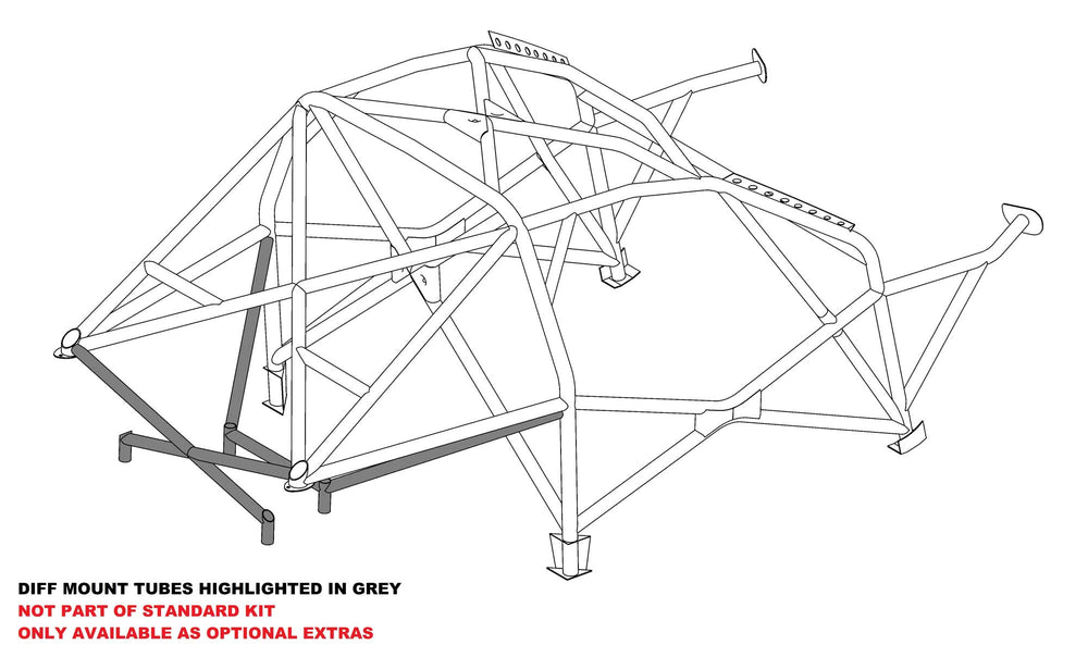 Roll Bar Multipunto Custom Cages V2 da Saldare per BMW E46 Coupé, incl. M3 - FIA