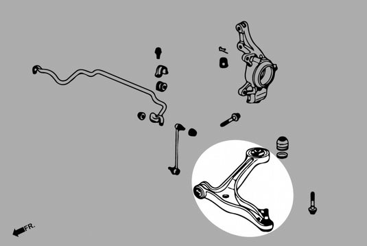 Bracci Oscillanti Inferiori Anteriori Hardrace per Honda Odyssey RB1 / RB2 (03-08)