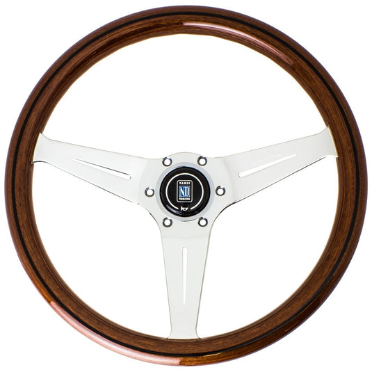 Volante Nardi Deep Corn, Legno, Razze Cromate, a Calice 75 mm, Ø35 cm