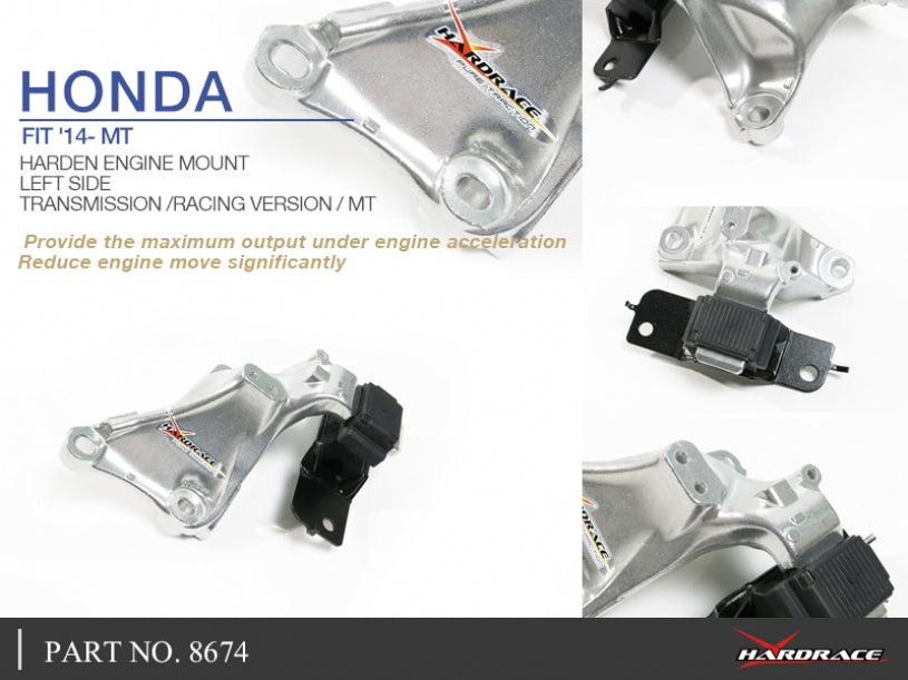 Supporto Motore Sinistro Rinforzato Hardrace per Honda Jazz (13-20) Cambio Manuale