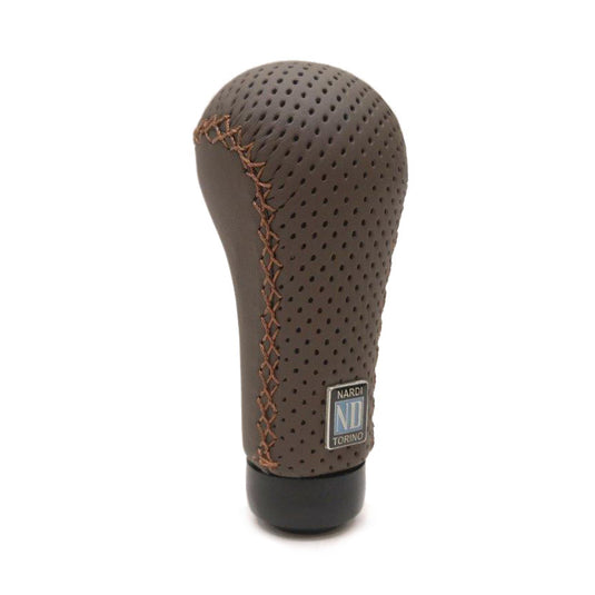 Pomello Nardi Prestige in Pelle Marrone Perforata