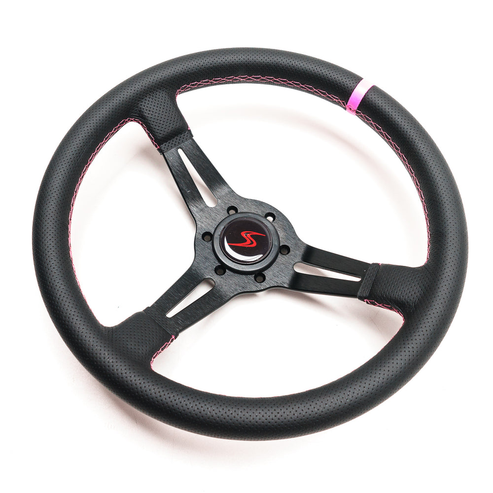 Volante a Calice (70 mm), Edizione Speciale "Pink Style", Pelle Nera
